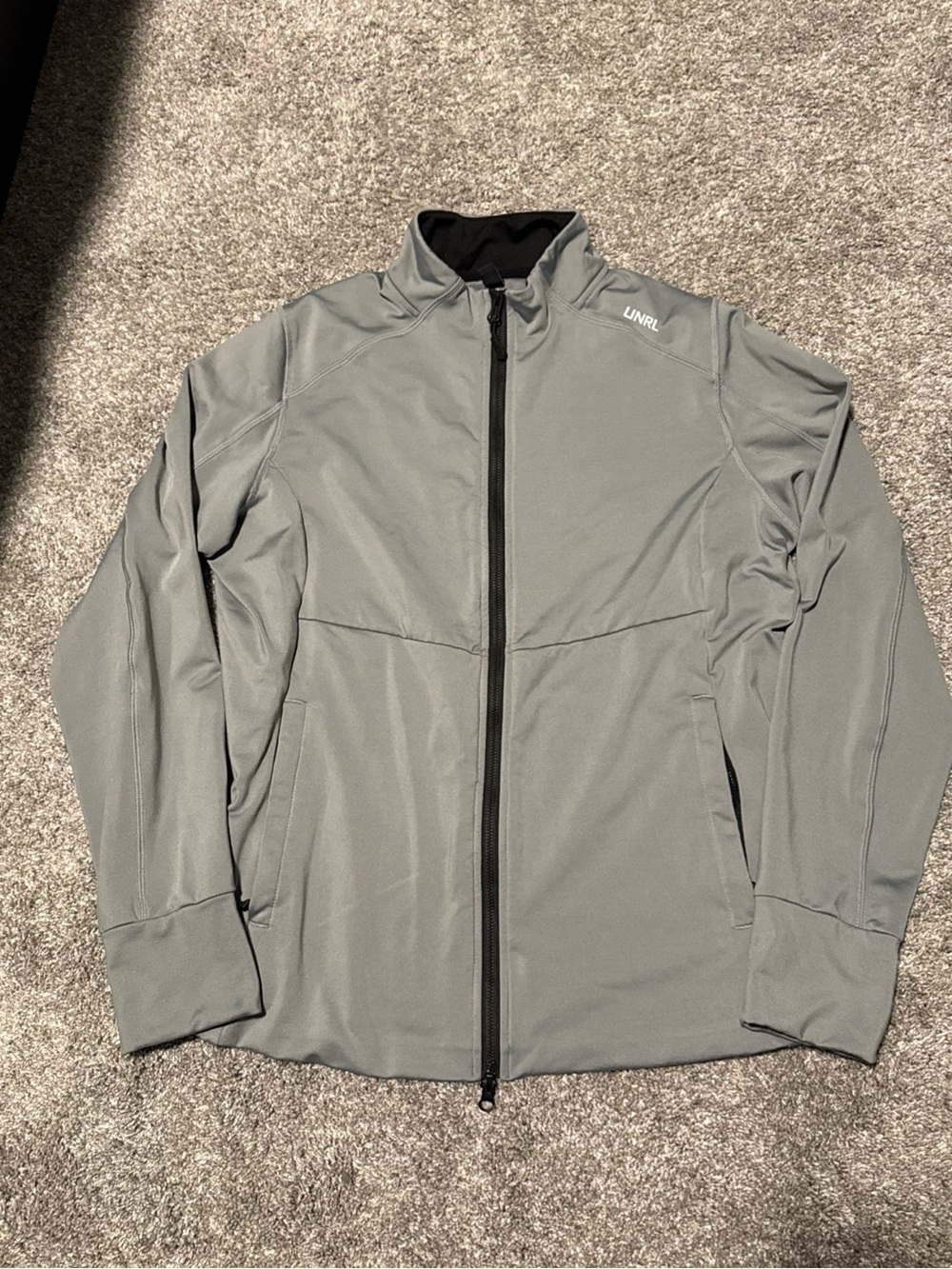 Unrl Men's Gray Full-Zip Jacket Large